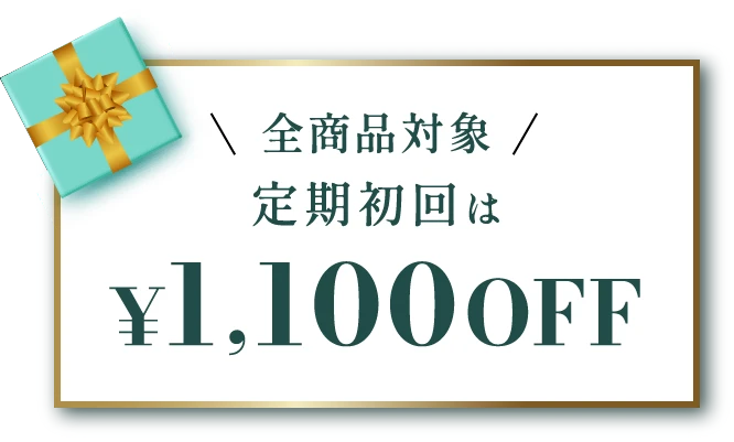 全商品対象 定期初回は1,100円オフ！