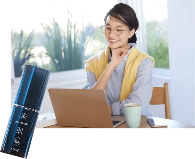 肌潤エッセンスバーム使用イメージ画像
