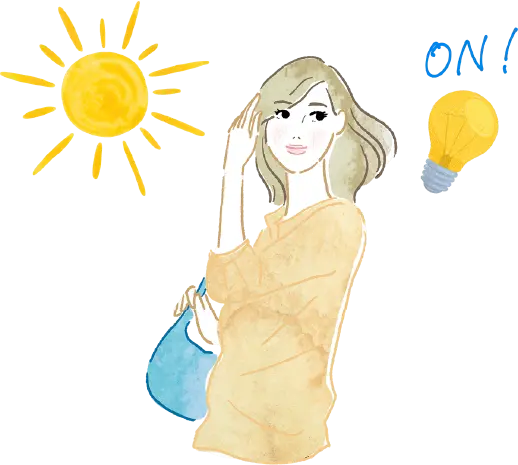 シミ予防イメージイラスト