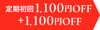 定期初回1100円オフ+1100円オフ