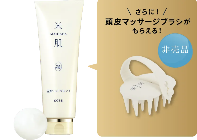 活潤ヘッドクレンズの商品画像 さらに頭皮マッサージブラシがもらえる
