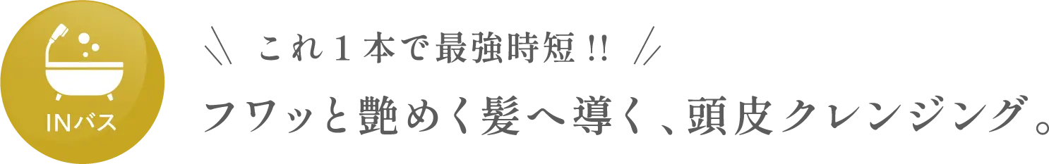 これ一本で最強時短！フワッと艶めく髪へ導く、頭皮クレンジング。