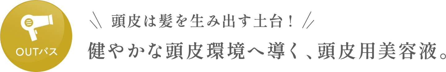 頭皮は髪を生み出す土台!健やかな頭皮環境へ導く、頭皮用美容液。