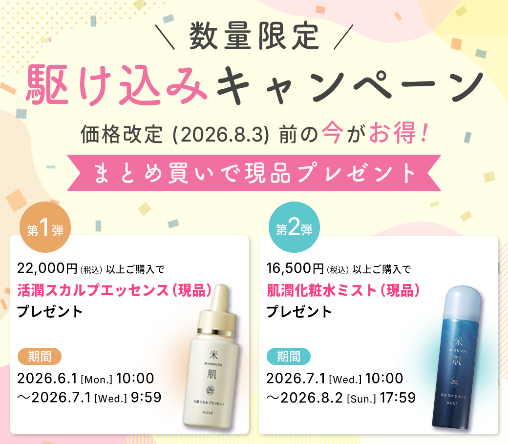 価格改定駆け込みキャンペーン