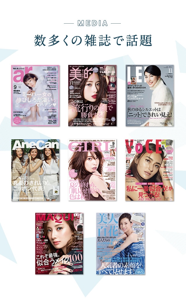 数多くの雑誌で話題