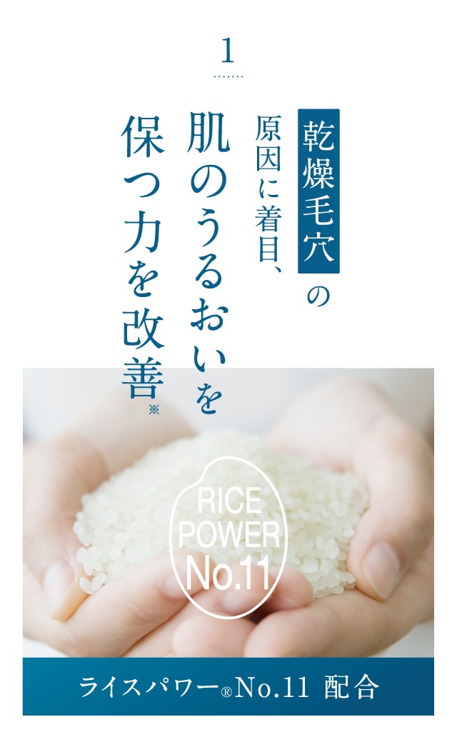 乾燥毛穴原因に着目、の肌のうるおいを保つ力を改善